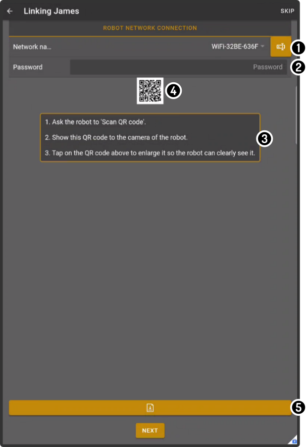 wifi connection modal