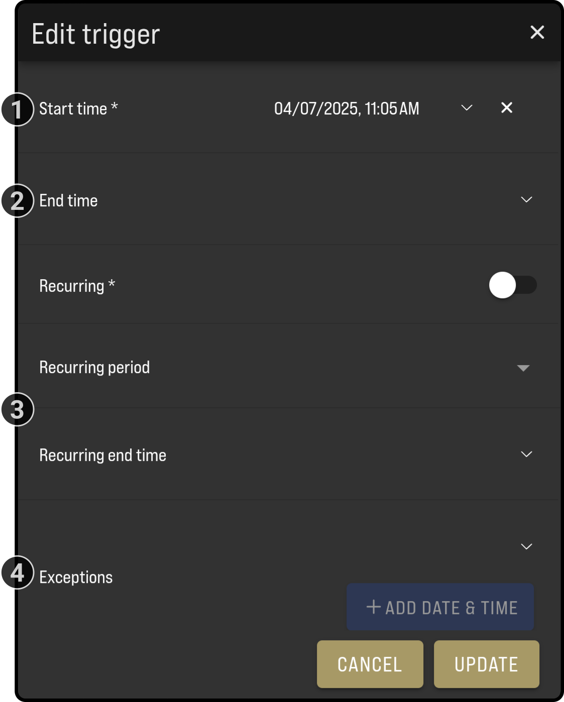 datetime settings